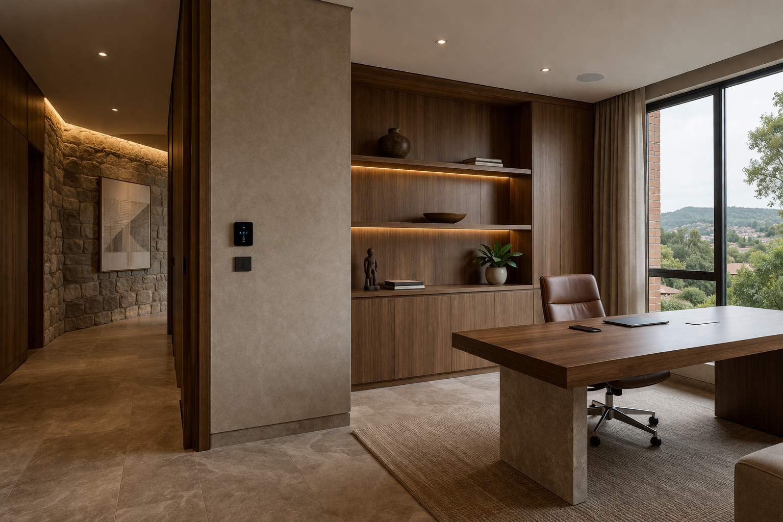 Technology seamlessly integrated into a premium interior space